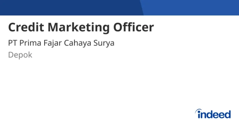 Credit Marketing Officer (CMO) – Depok, Bogor