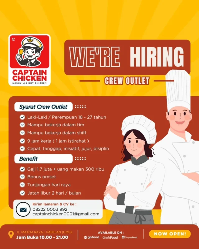 Crew Outlet Dr. Chicken – Cabang Cariu, Jonggol, Cibucil