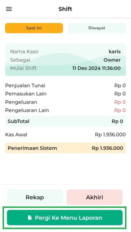 Kasir Penjualan Retail – Shift Pagi & Sore
