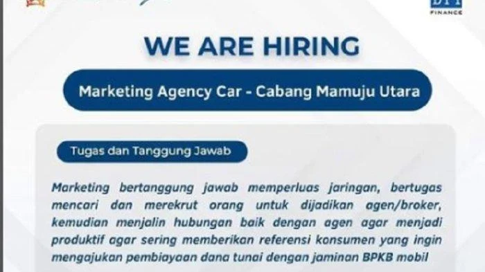 Marketing Agency Cabang Mamuju Utara