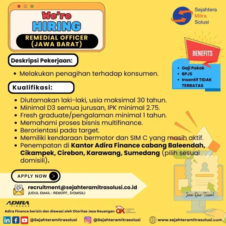 Remedial Officer Cabang Baleendah