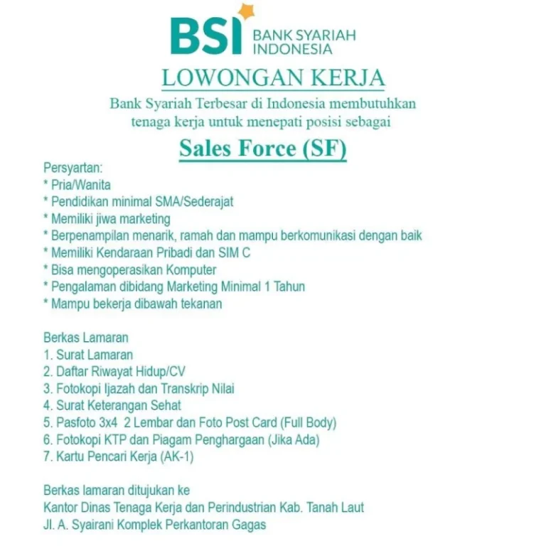 Sales Force Syariah – Ciputat (Jabodetabek Selatan)