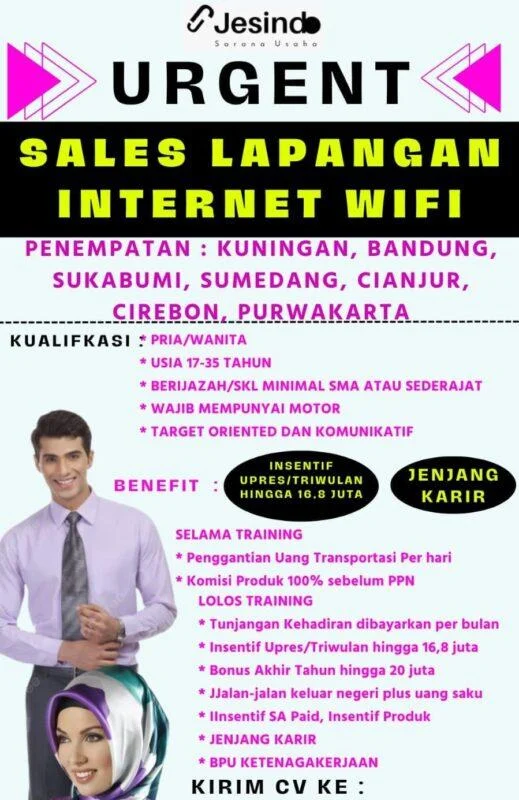 Sales Lapangan Produk Wi‑Fi & Internet