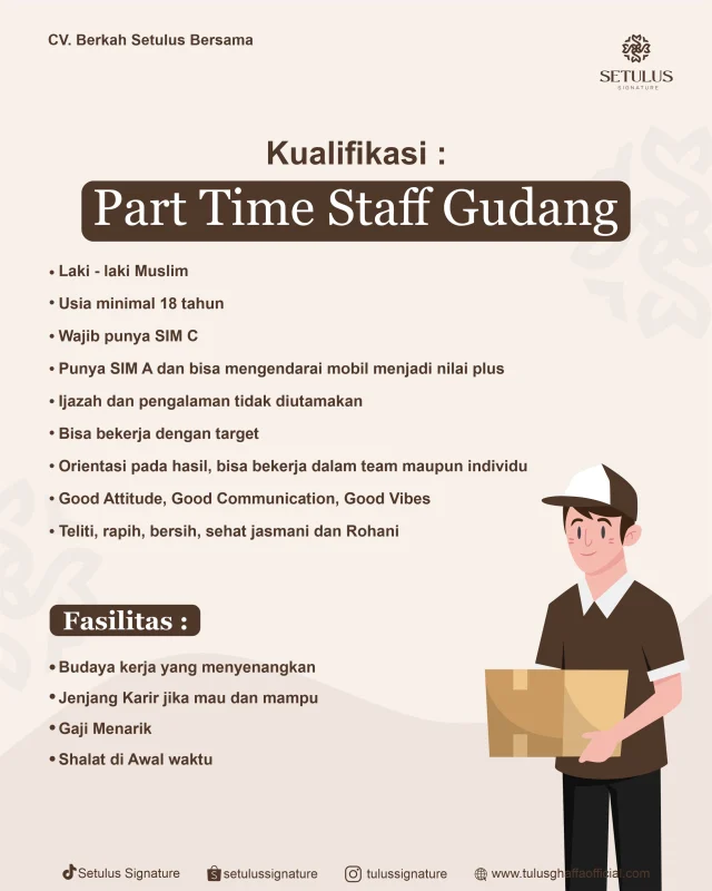 Staf Gudang Full-time di Cibitung