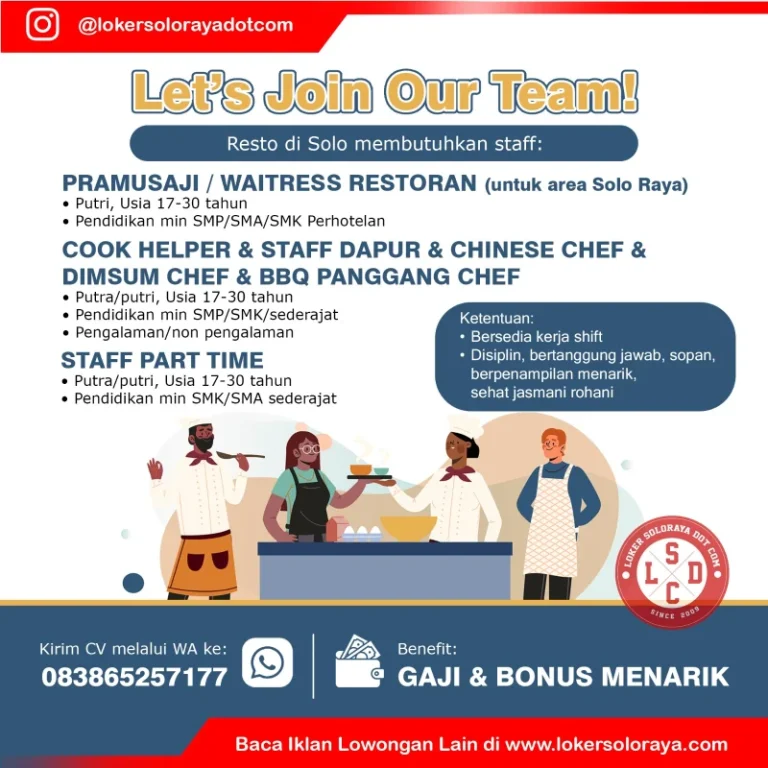 Staff Dapur: Bergabung dengan Tim Restoran Kami