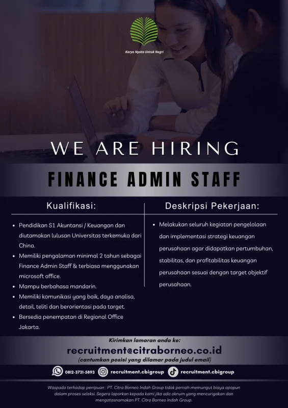 Staff Finance – Pengelolaan Keuangan Perusahaan