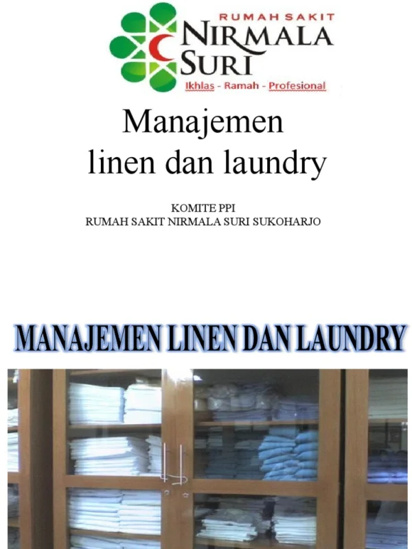 Staff Laundry – Pengelolaan Linen & Kebersihan