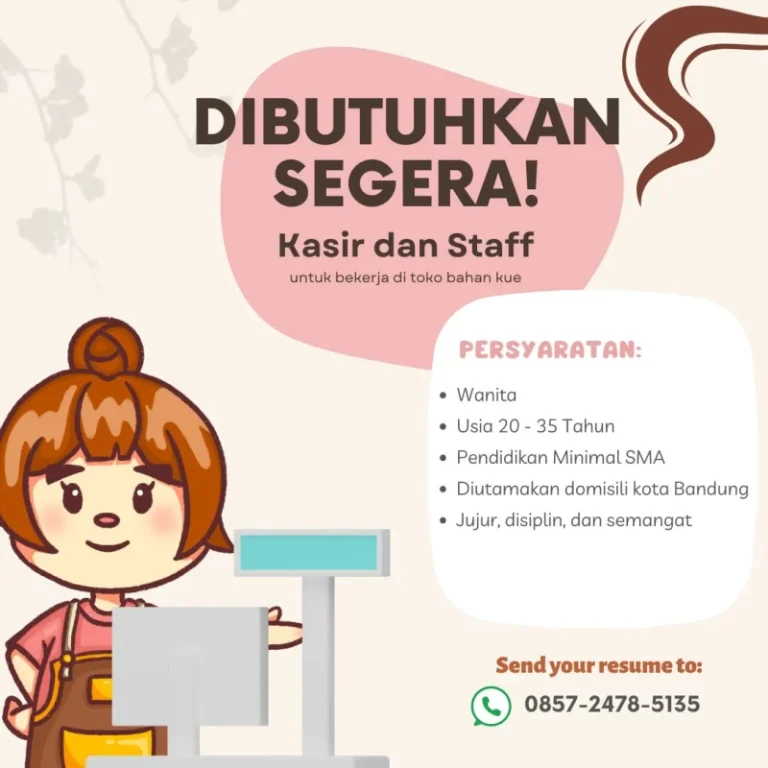 Staff Toko dan Kasir (Pekerja Harian)