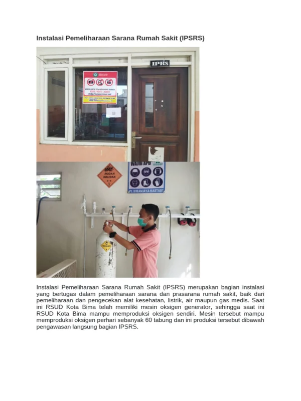 Teknisi Instalasi dan Pemeliharaan Sarana Rumah Sakit